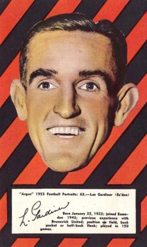 1953 Argus Football Portraits #63 Les Gardiner Front